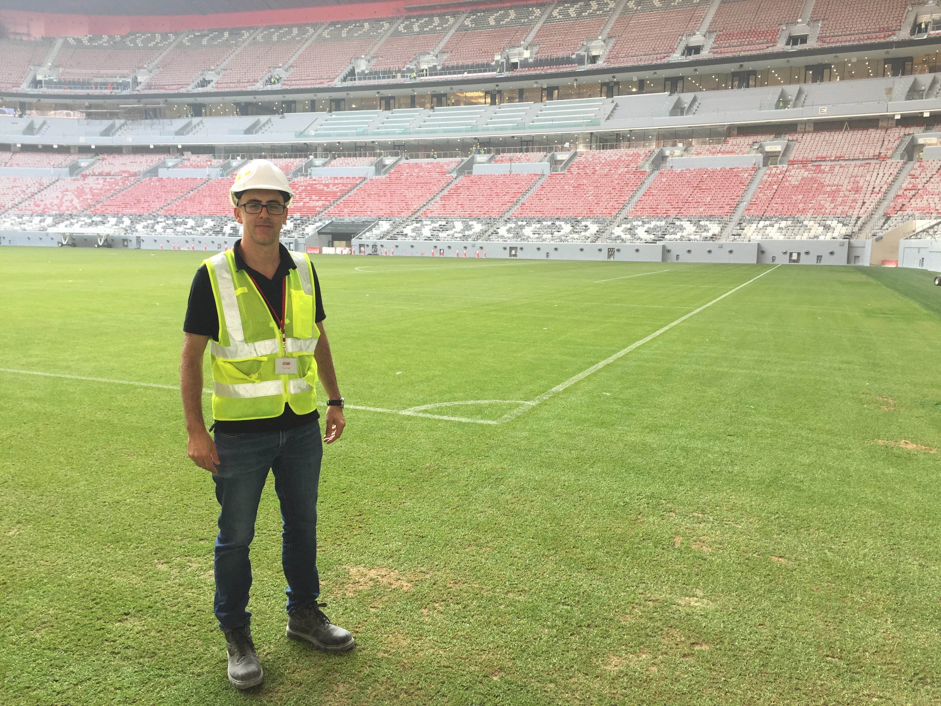 Fernando Sima en el Al Bayt Stadium, ubicado en Al Khor, donde tendrá lugar el partido inaugural del mundial 2022